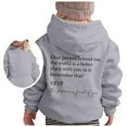 thumbnail image 1 of Boys' Fashion Hoodies & Sweatshirts Girl's Hoodie Long Sleeve Soft Sweatshirt Graphic Hoody Kids Cute Pullovers Top Clothes For Girls Kids Hoodies (Grey,110 4-5 Years), 1 of 5