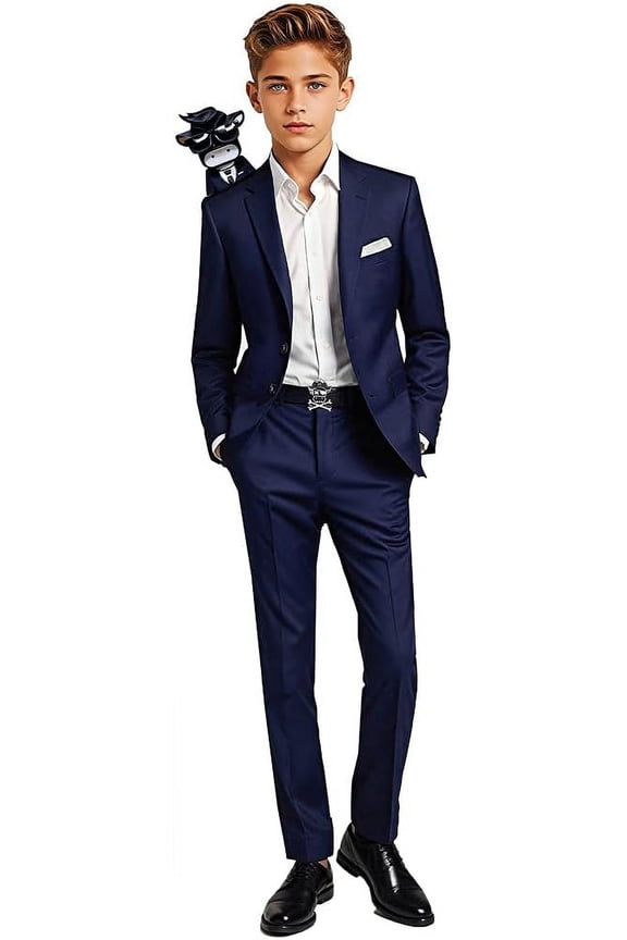 Boys' First Class Slim Fit Suits Lightweight Style