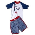 thumbnail image 1 of Boys' Fish Print Rash Guard 2 Piece Set, 1 of 2
