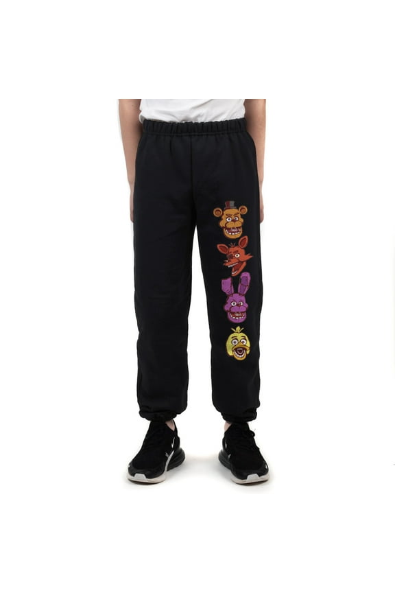 Boys Five Nights At Freddy's Video Game Black Sweatpants-M