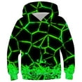 thumbnail image 1 of Boys' Flame Print Hooded Sweatshirt Long-Sleeve Casual Graphic Hoodie Fashion Pullover Top for Daily Outings & Friend Gatherings, 1 of 3