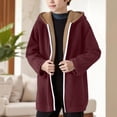 thumbnail image 1 of Boys Flannel Jacket for Kids Big and Tall Fall Winter Sherpa Lined Hoodie Jackets Warm Zip Up Fleece Coat Casual Wool Zipper Outwear Clothes, 1 of 7