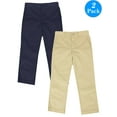 thumbnail image 1 of Boys Flat Front School Uniform Pants (2-Pack) (Littile Boys), 1 of 2