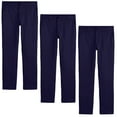 thumbnail image 1 of Boys Flat Front School Uniform Pants (3-Pack) (Big Boys), 1 of 5
