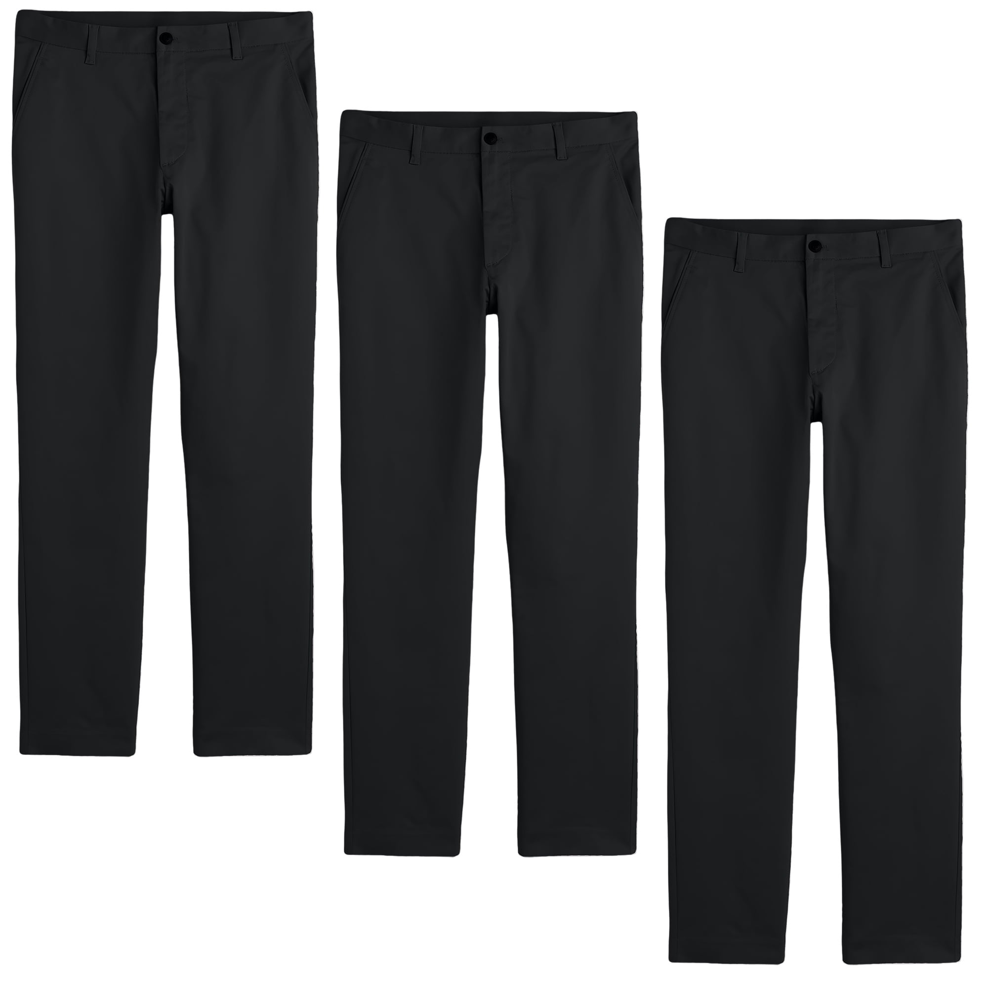 Boys Flat Front School Uniform Pants (3-Pack) (Big Boys) - Walmart.com