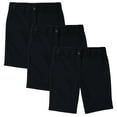thumbnail image 1 of Boys Flat Front Stretchable Twill Chino Shorts (3-Pack), 1 of 5