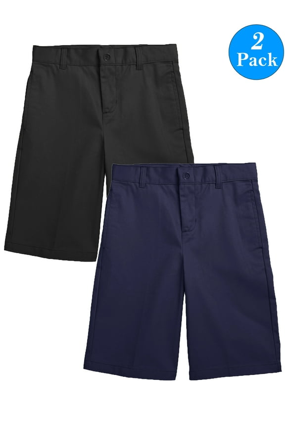 Boys Flat Front Twill Chino Shorts (Big Boys, Little Boys)