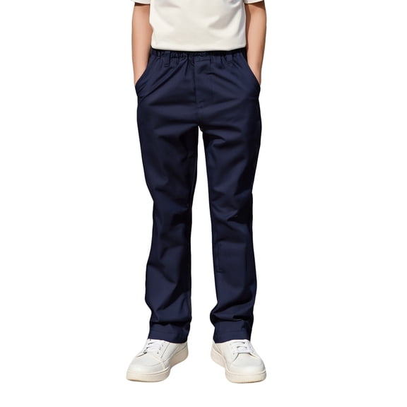 Boys' Flat Navy Pants for Men Slim Fit Kids Uniform Boys' Suits 3T