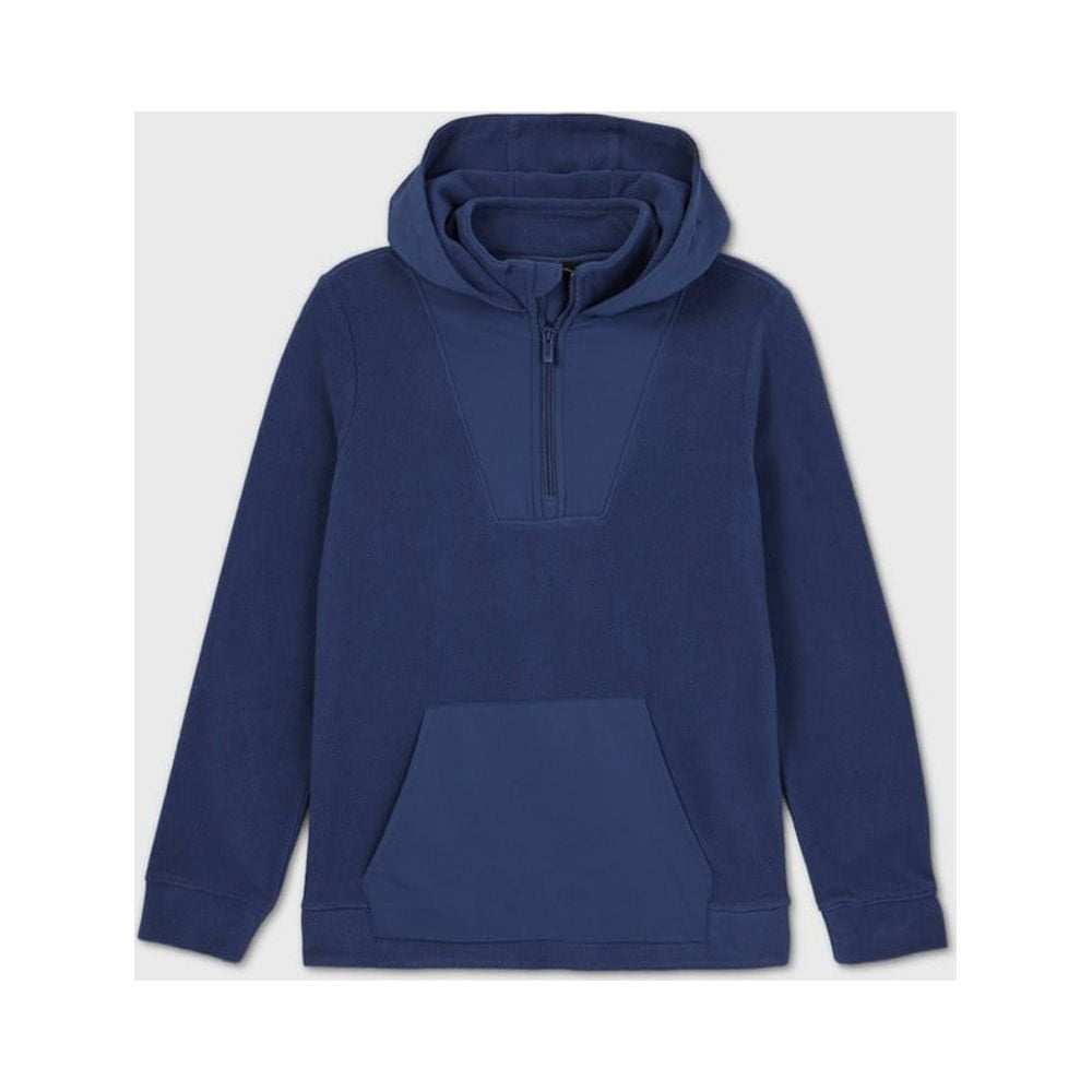 Boys' Fleece 1/4 Zip Pullover Hoodie Sweatshirt - All in Motion Navy XXL,  Blue 