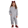 thumbnail image 1 of Boys Fleece Hooded Onesie Pajamas Kids Long Sleeve Zip-Front One Piece Fuzzy Sleepwear Jumpsuit with Pockets Winter Warm Loungwear, 1 of 6
