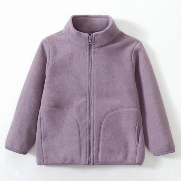 Boys Fleece Jacket Boys Long Sleeve Lightweight Zip Up Fuzzy Jacket 6-7 Years Winter Clothes for Girls