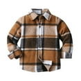 Boys Jacket Kids Toddler Baby Unisex Unisex Autumn Winter Plaid Tops