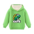 thumbnail image 1 of Boys Fleece Lined Sweatshirt Winter Warm Long Sleeve Hoodies Pullover Dinosaur Sweatshirts Gifts for Kids Toddler, Green, 5 Years, 1 of 7