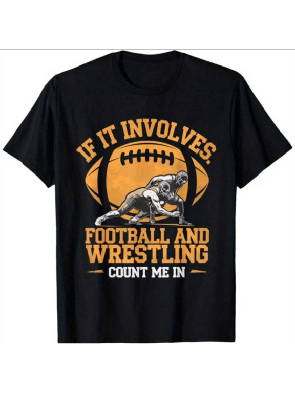 Boys Football And Wrestling Graphic T- Shirt, T-Shirt for Kids Youth, 180gsm, 100% Cotton