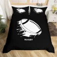 Boys Football Duvet Cover Set Microfiber 3D Soccer Comforter Cover Ball