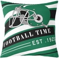 thumbnail image 1 of Boys Football Throw Pillow Cover for Football Lovers,American Football Decorative Square Pillow Case,Green White Geometric Stripe Pillow Cover,Sports Cushion Cover 18x18 Inch, 1 of 6