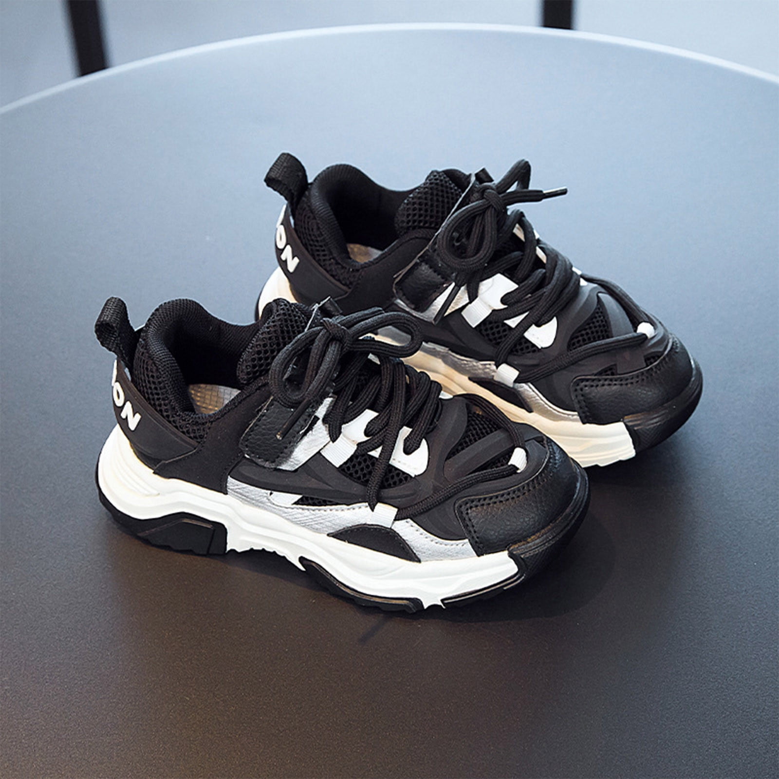 Boys Footwear Baby Tennis Shoes Shoes Girls Breathable Comfortable Non Slip Fashionable Lightweight Color Blocked Lace Up Spring Summer Mesh