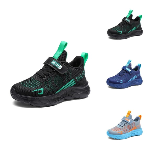 Boys Footwear Sneakers for Boys Children's Fashion Mesh Lace Up Sneakers Color Matching Casual Comfortable Running Shoes
