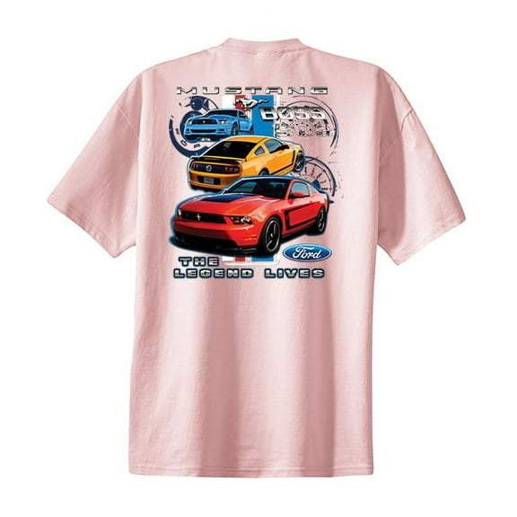 Boys Ford Mustang Boss 302 Kids Legend Lives Design Ford Motors Shelby Cobra Hotrod Racing Performance Race Youth Tee Shirt-lightpink-ys