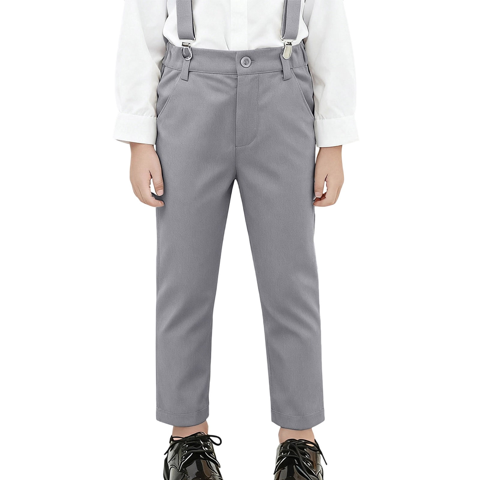 Boys' Formal Schoolwear FlatFronted, Comfortable Black Dress Pants — free download
