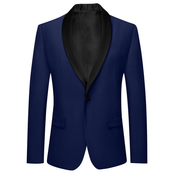 Boys Formal Suit Blazer Jacket Contrast Lapel Single Button Party Outerwear Coat 7-8 Years