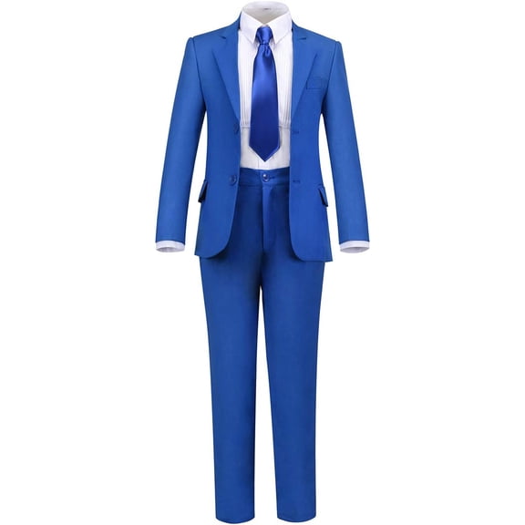 Boys Formal Suit Set 4 Pieces Kids Tuxedo Ring Bearer Outfit