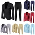 thumbnail image 1 of Boys Formal Suit Set Long Sleeve Coat and Trousers 2-Piece Wedding Outfit, 1 of 3