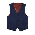 thumbnail image 1 of Boys' Formal Suit Vest Sleeveless Single-Breasted Waistcoat Adjustable Back Strap,Wedding Graduation Party Vest, 1 of 5