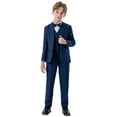 thumbnail image 1 of Boys Formal Suits 5 Piece Tuxedo Set Ring Bearer Outfits with Blazer Jacket Dress Shirt & Pants Vest Bow Tie, 1 of 9