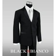 thumbnail image 1 of Boys Formal Tuxedo Suit in Black with a Light Silver Neck Tie, 1 of 4