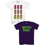 Boys Fortnite Arcade Scary Victory, 2 Pack T-Shirt, Size M-2XL