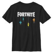 Boys Fortnite Fishing Lure White Logo T Shirt