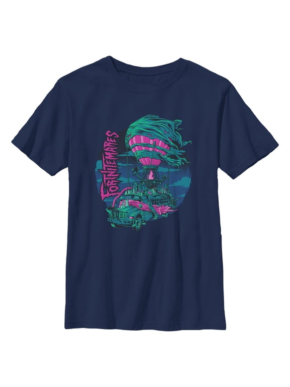 Boys Fortnite Halloween Battle Bus Nightmare T Shirt