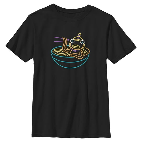 Boys Fortnite Neon Fishstick Ramen T Shirt
