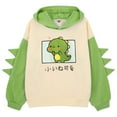 thumbnail image 1 of Boys Full Outfits Little Girls Dinosaur Hoodie Pullover Sweatshirt Cute Raglan Sleeve Splice Cartoon Hooded Winter Kids Casual Tops Girl Hoodies Rose, 1 of 8