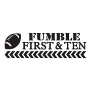 Boys Fumble First & Ten Active Sports Wall Decal Decoration Sports Football Sports Game Vinyl Wall Art Lasts Years and Easily Removable - Size 40 InW x 12 InH