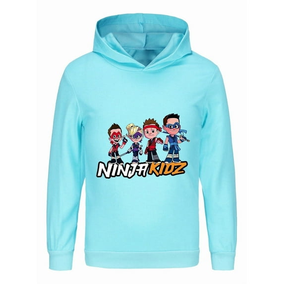 Boys Fun Ninja Hoodie for Kids –Cartoon Themed Sweatshirt with Bold Graphic, Long Sleeve Pullover Top