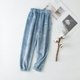 thumbnail image 1 of Boys Fuzzy Pajama Pants Elastic Waist Pants Loungewear Warm Fall Winter Clothes 11-12 Years, 1 of 3
