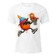 thumbnail image 1 of Boys Game Day Graphic Tees Print Tshirt Short Sleeve Crew Neck Athletic Tops Kids Summer Casual Running Workout T-Shirt (White,4-5 Years), 1 of 4