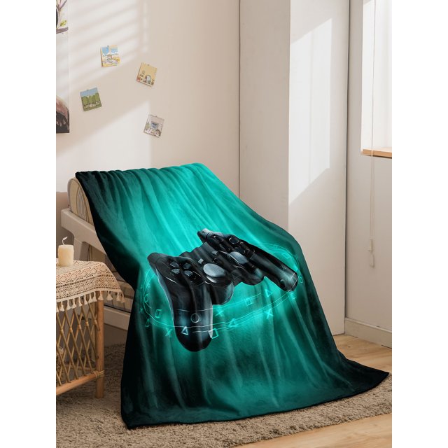Boys Games Fleece Blankets,Gaming Player Throw Blanket for Kids Teen