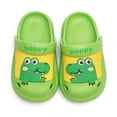 thumbnail image 1 of Boys Garden Clogs Girls Cute Animal Cartoon Home Slippers Lightweight Slip On Sandals Shower Slides Non-Slip Beach Pool Yard Clog Shoes Sport Sandal for Baby Boys Girls Toddler/Little Kid Green 18, 1 of 6