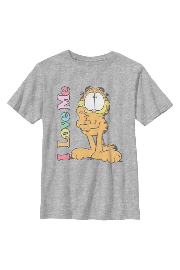 Boys Garfield I Love Me Cat Colors T Shirt