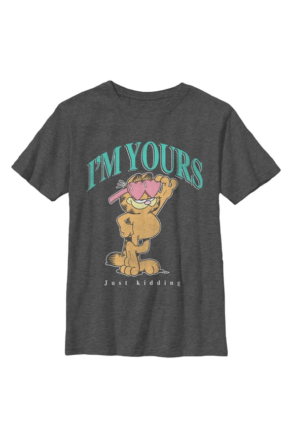 Boys Garfield I'm Yours Just Kidding T Shirt
