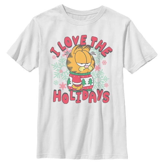 Boys Garfield Love The Holidays T Shirt