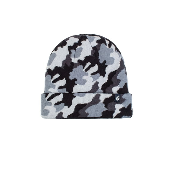 Boys Gavin Camouflage Knit Roll Up Hat