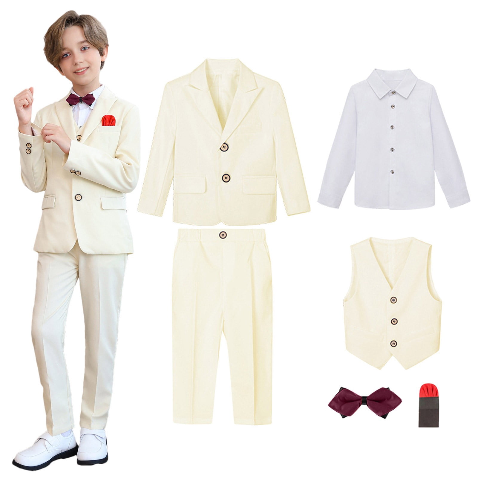 Little Gentleman 4-Piece Navy Tuxedo Set | Boys Formal Suit