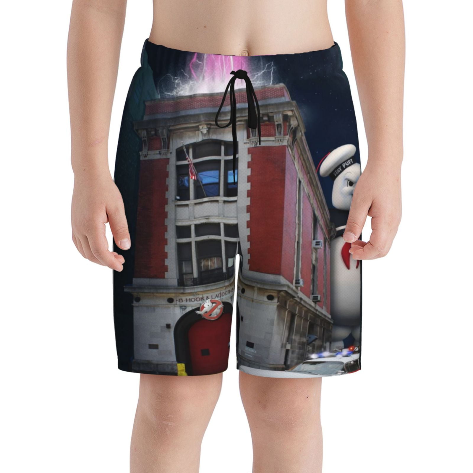Boys Ghostbusters Swim Trunks Shorts Toddler Teen Swimming Shorts With