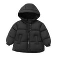 thumbnail image 1 of Boys Girl's Coat Waterproof Winter Kids Outerwear Warm Parka Puffer Jacket with Hood Black 2-3 Years, 1 of 6