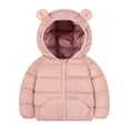 thumbnail image 1 of Boys Girl's Kids Winter Coat Parka Kids Warm Puffer Jacket With Hooded Pink 5-6 Years, 1 of 7