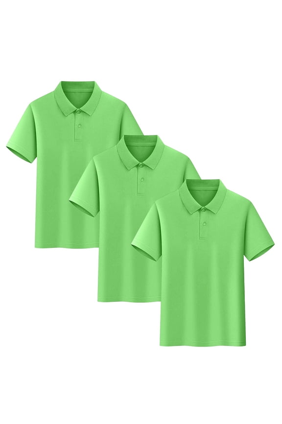 Boys Girls 100% Cotton Pique Polo Shirts | School Camp Uniform Short Sleeve Shirts | Multi-Packs & Colors Years 3-17